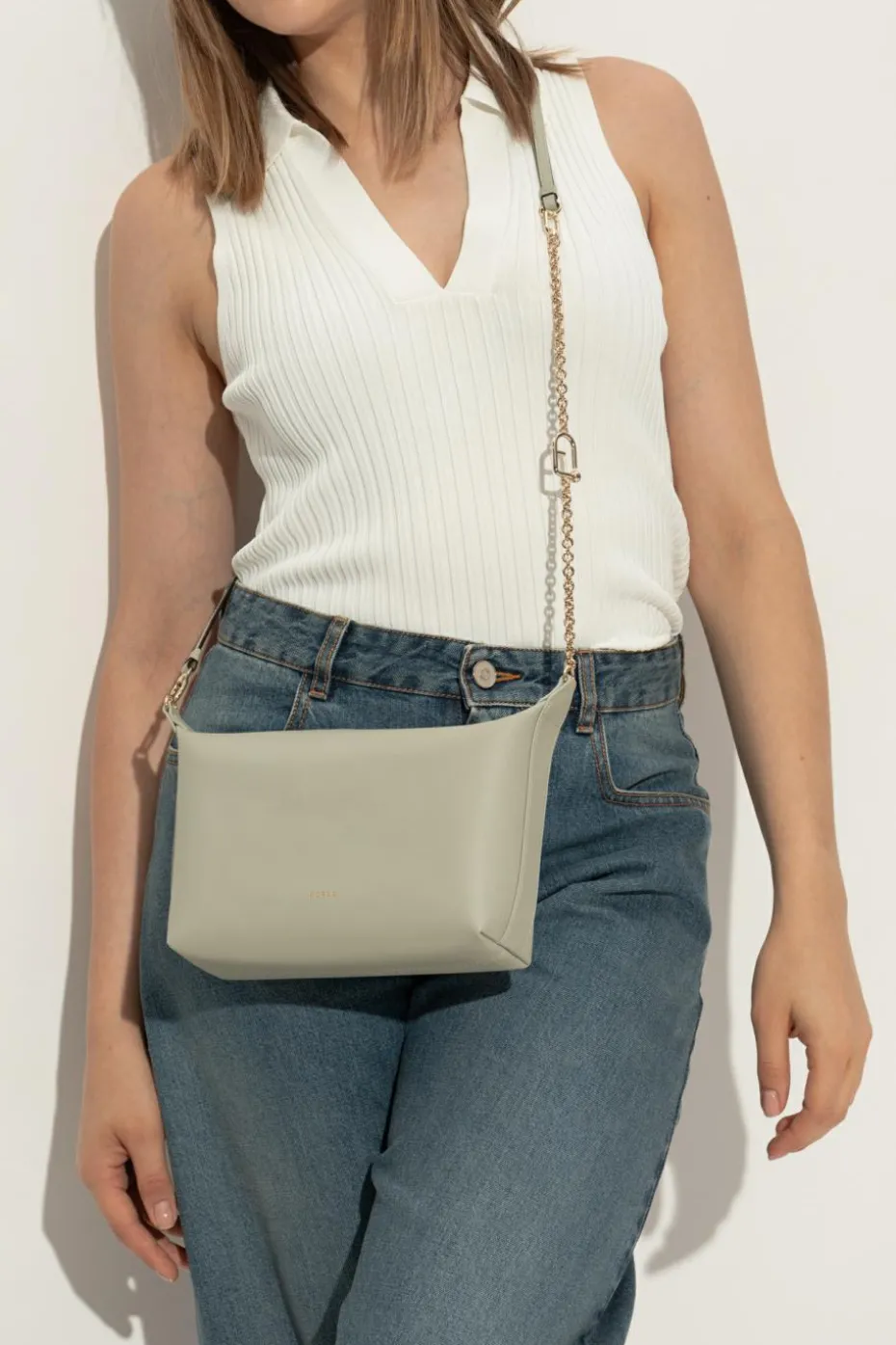 Furla ZIELONY Torba na ramię `Nuvola Small`