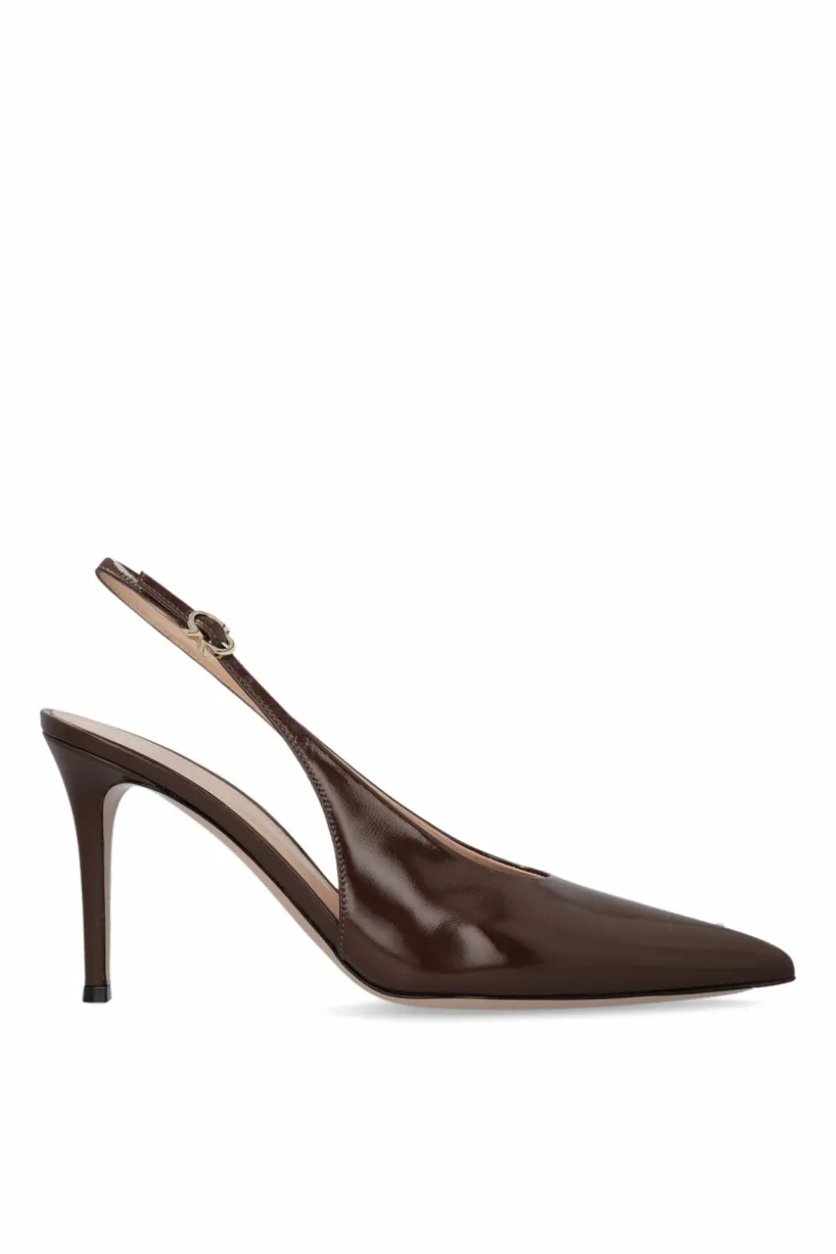 Gianvito Rossi BRĄZOWY Buty na obcasie `Robbie Sling`