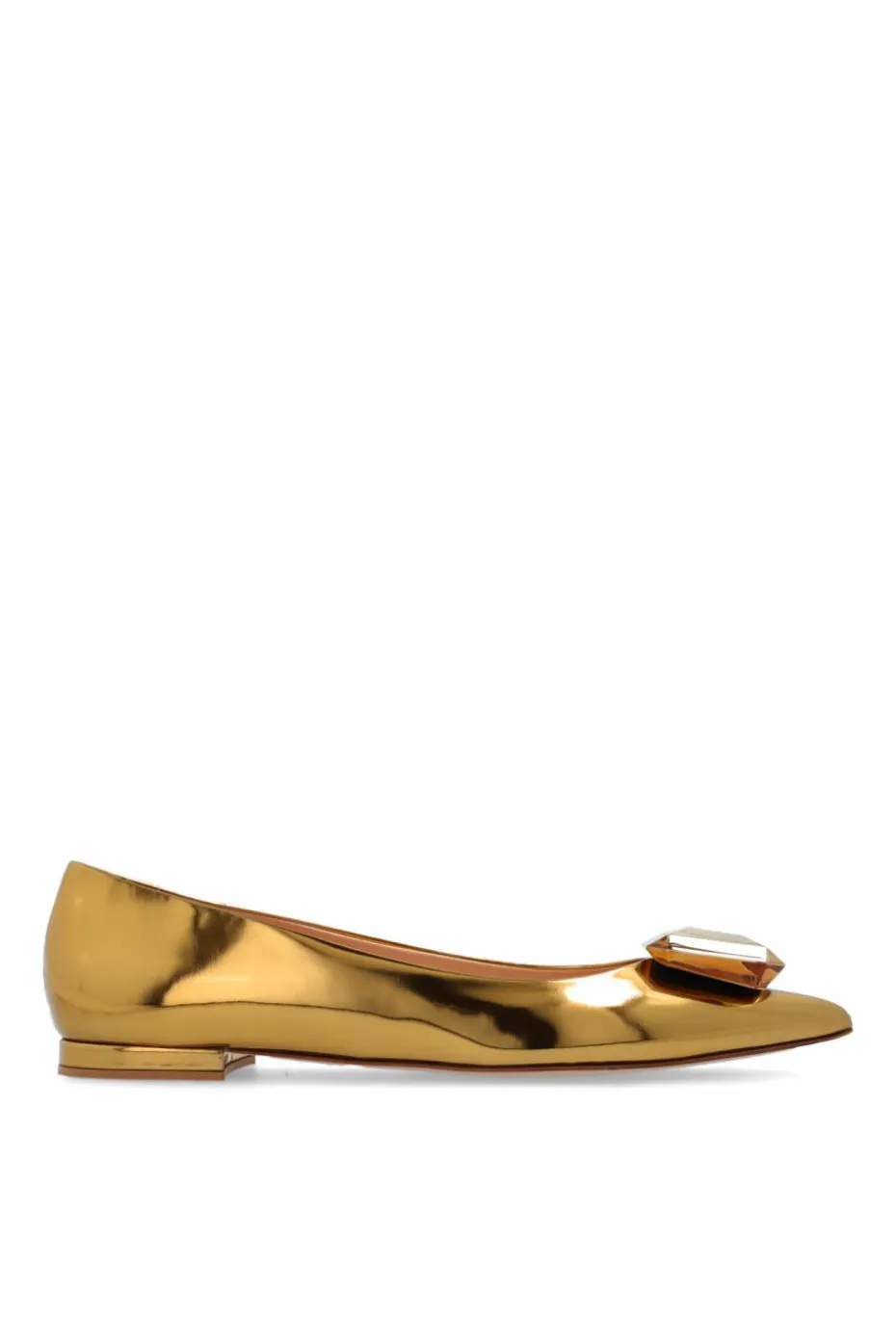 Gianvito Rossi ZŁOTY Baleriny `Jaipur`