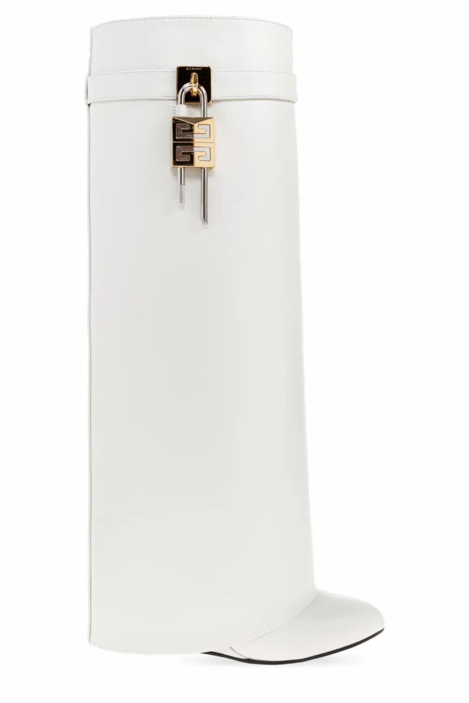 Givenchy BIAŁY Kozaki na koturnie `Shark Lock`