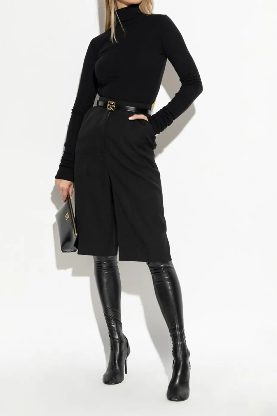 Givenchy CZARNY Wełniane szorty