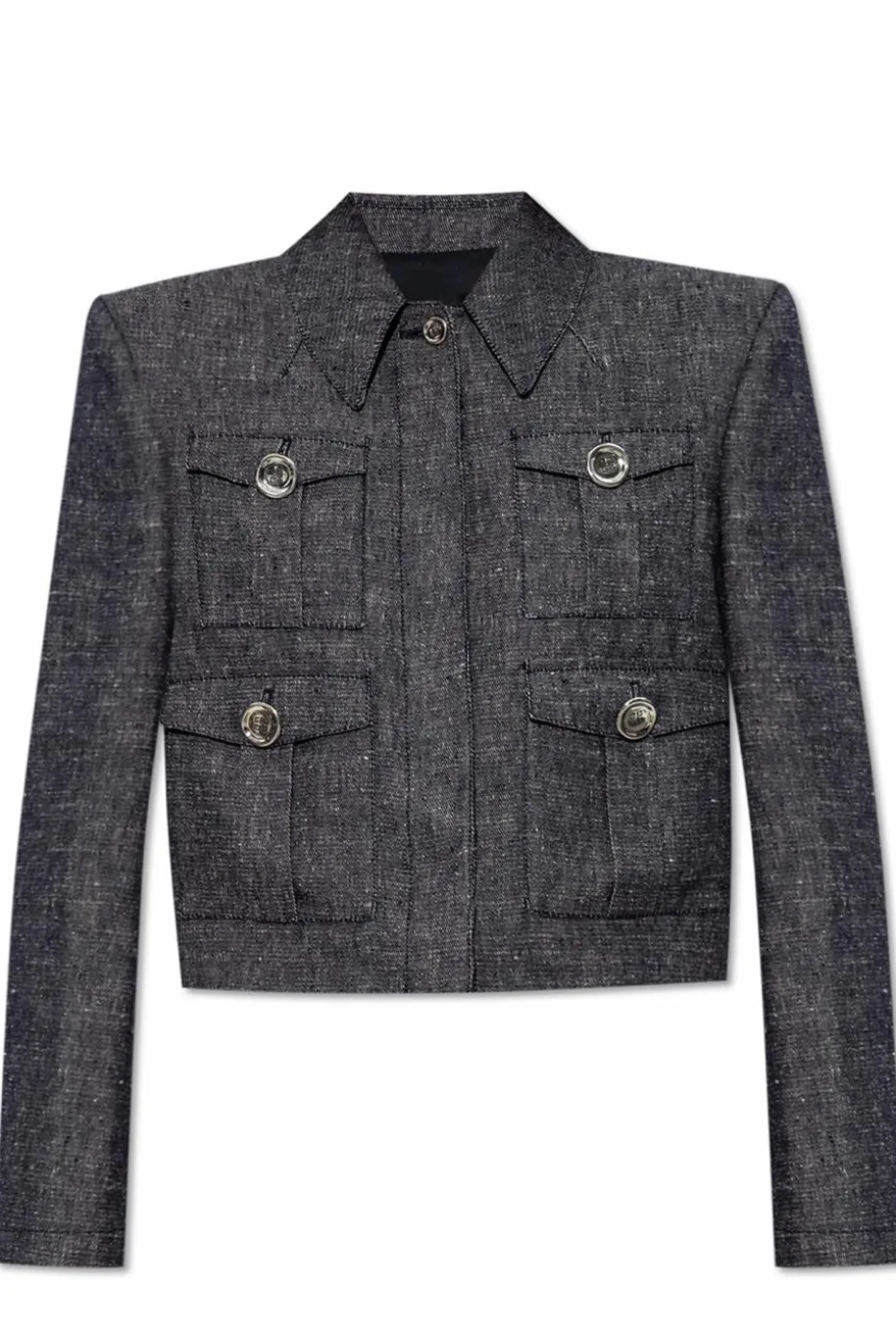 Givenchy GRANATOWY Kurtka z kieszeniami