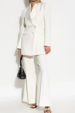 Givenchy kremowy Dwurzędowa marynarka