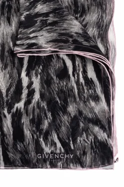 Givenchy SZARY Jedwabny szal