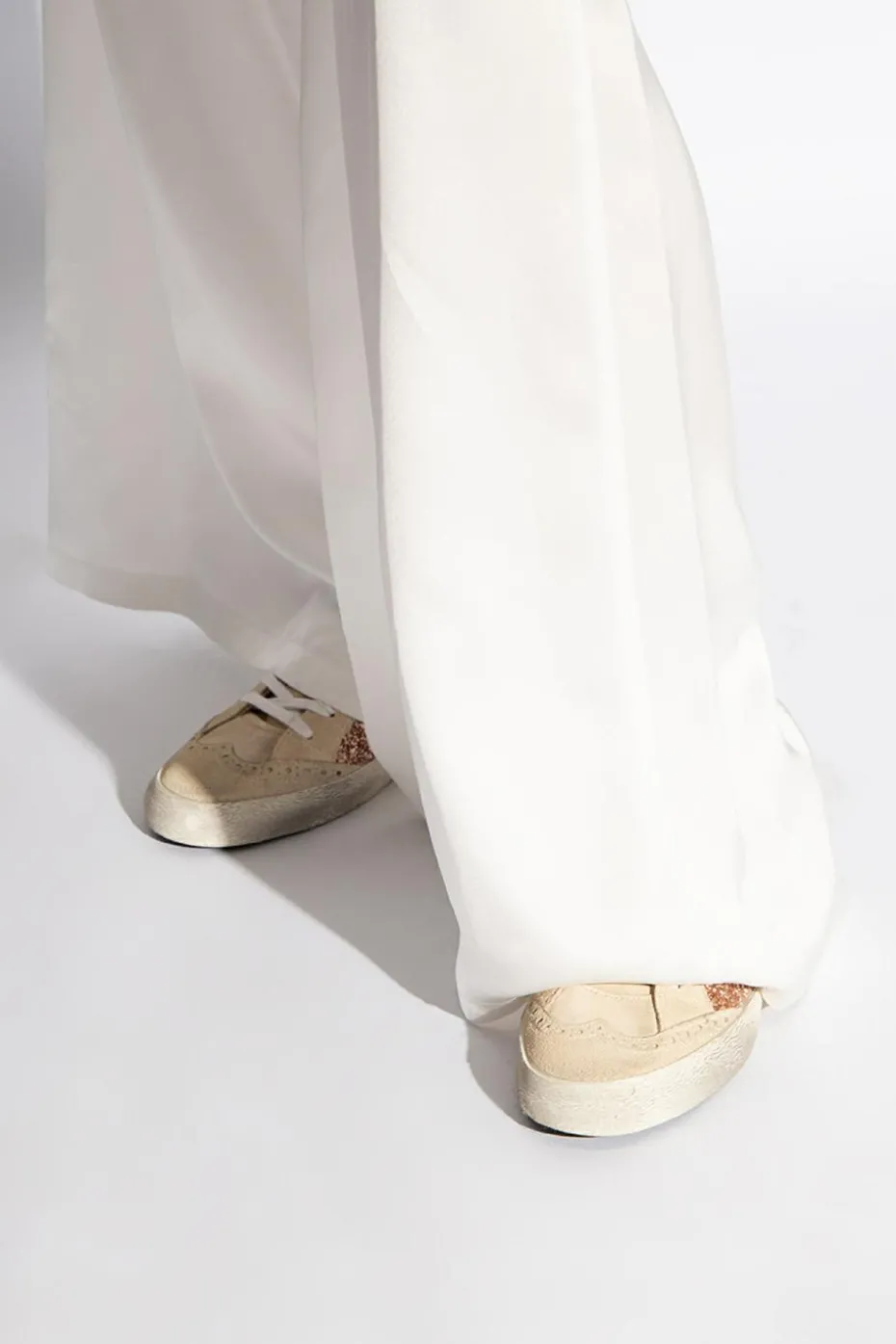 Golden Goose kremowy Buty sportowe za kostkę ‘Mid Star Classic’