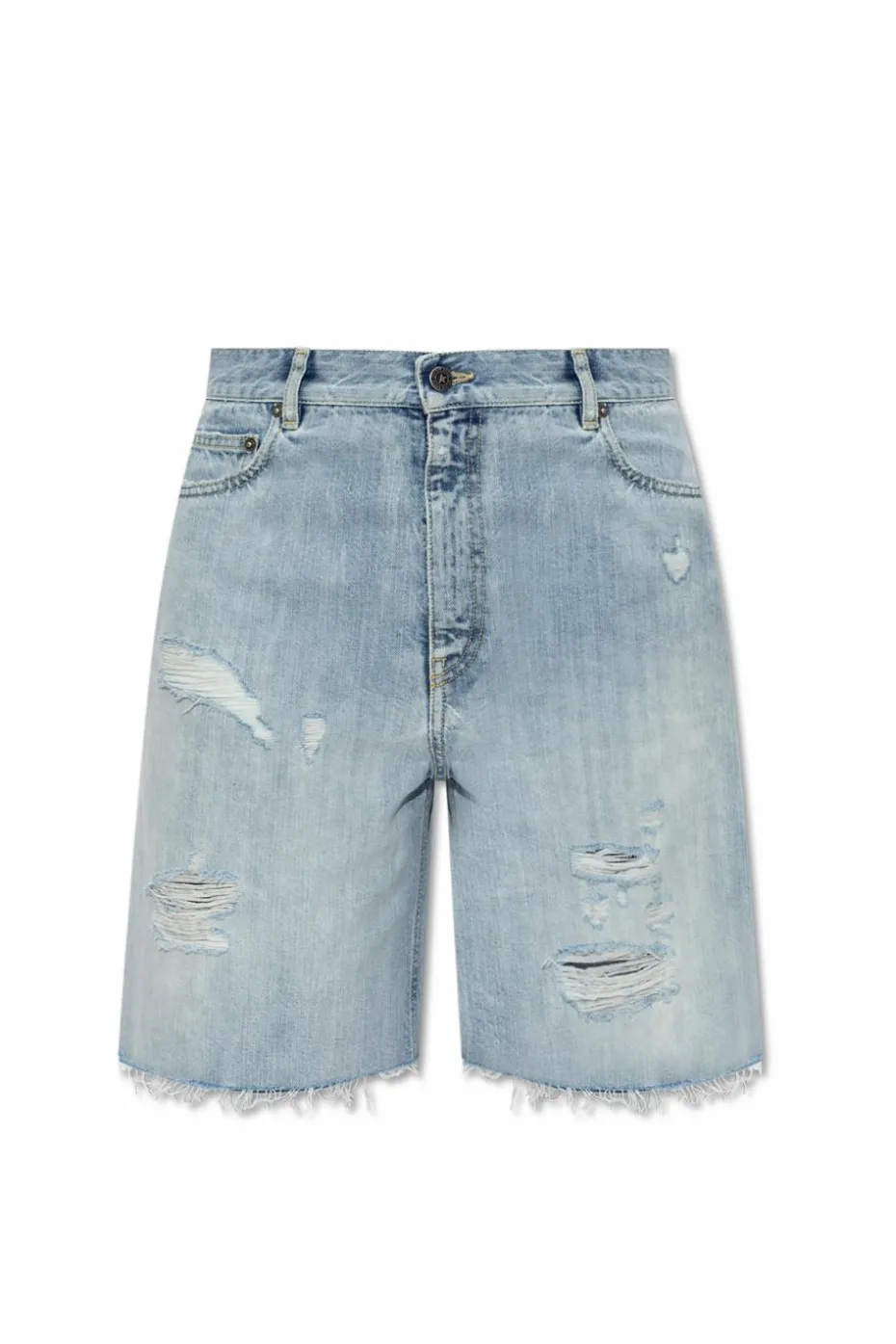 Golden Goose NIEBIESKI Jeansowe szorty z efektem `vintage`