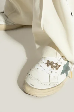 Golden Goose SREBRNY Aplikacja z połyskującymi kryształami do sznurowadeł