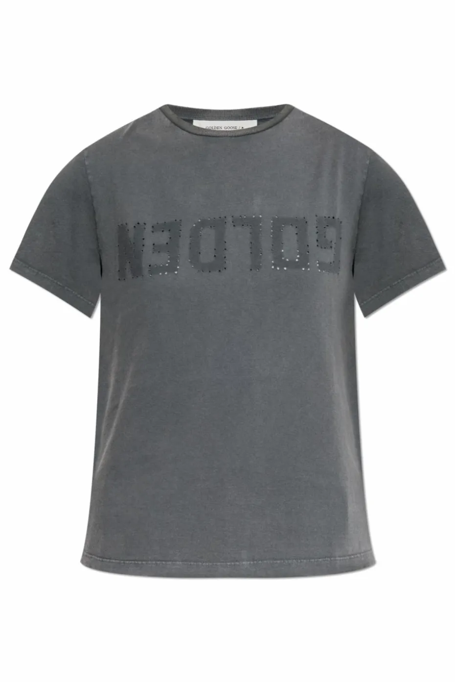 Golden Goose SZARY T-shirt z logo