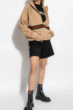 Gucci beżowy Bluza z logo
