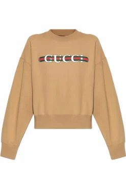 Gucci beżowy Bluza z logo