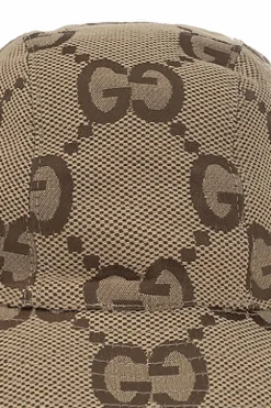 Gucci beżowy Kapelusz z płótna ‘GG Supreme’