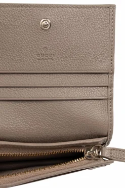 Gucci beżowy Portfel z monogramem