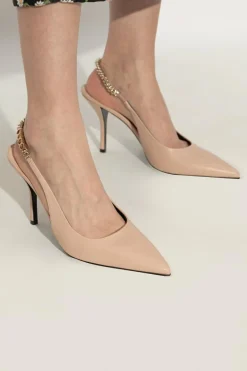 Gucci beżowy Skórzane buty na obcasie `Signoria`