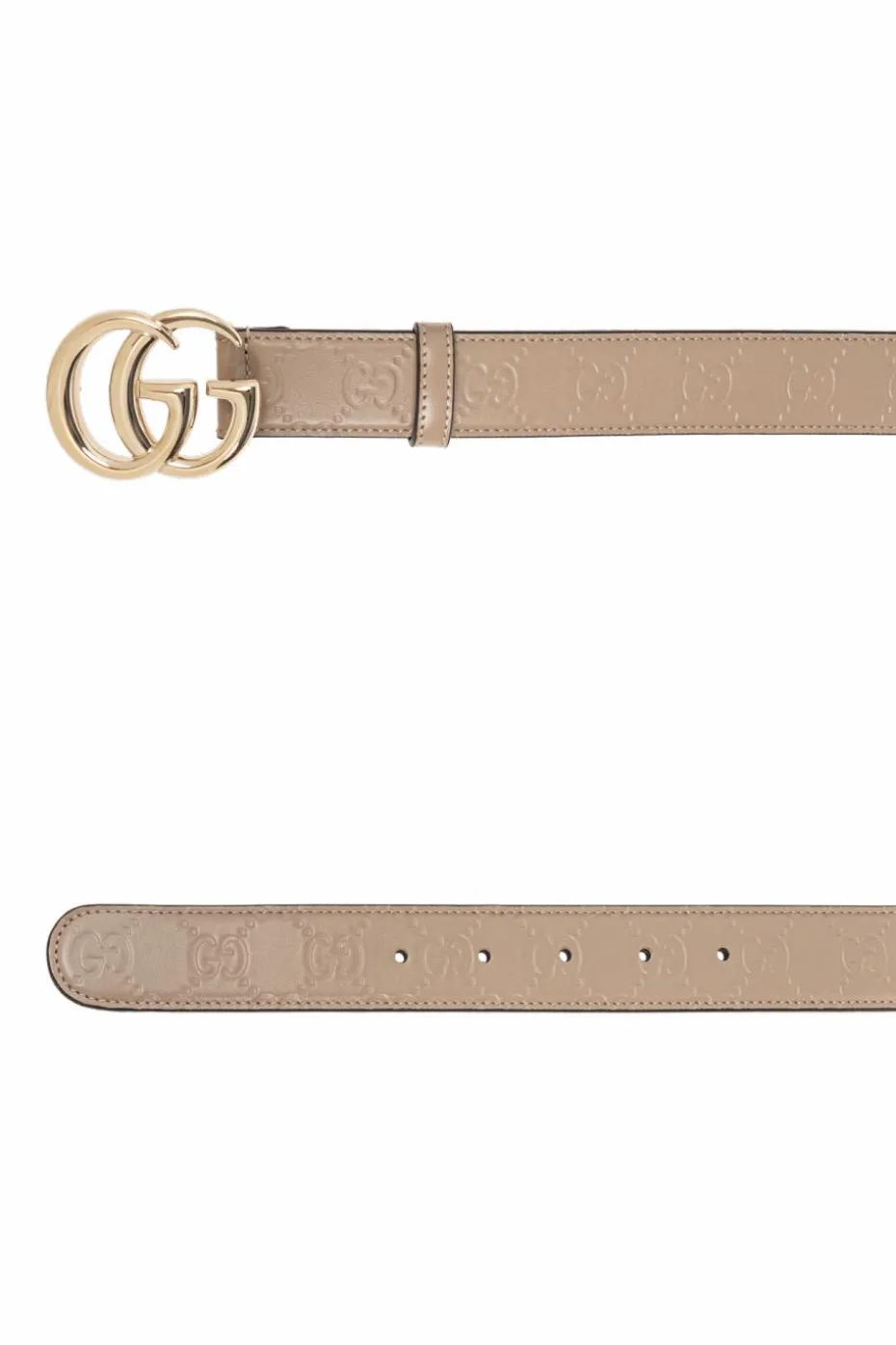 Gucci beżowy Skórzany pasek