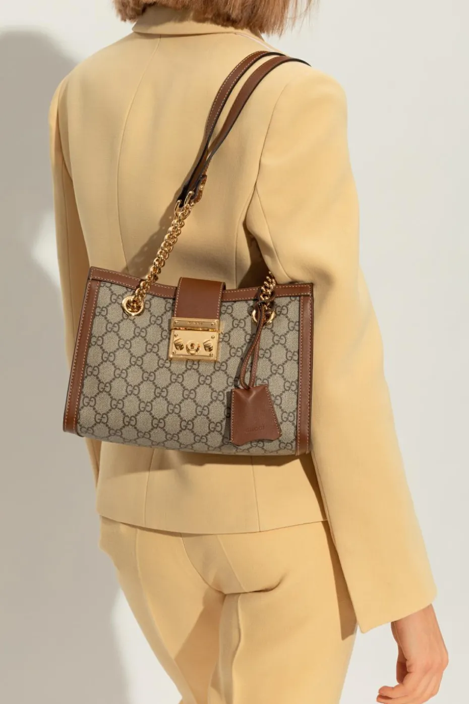 Gucci beżowy Torba na ramię 'Padlock'