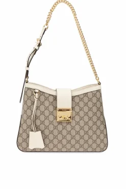 Gucci beżowy Torba na ramię `Padlock Medium`