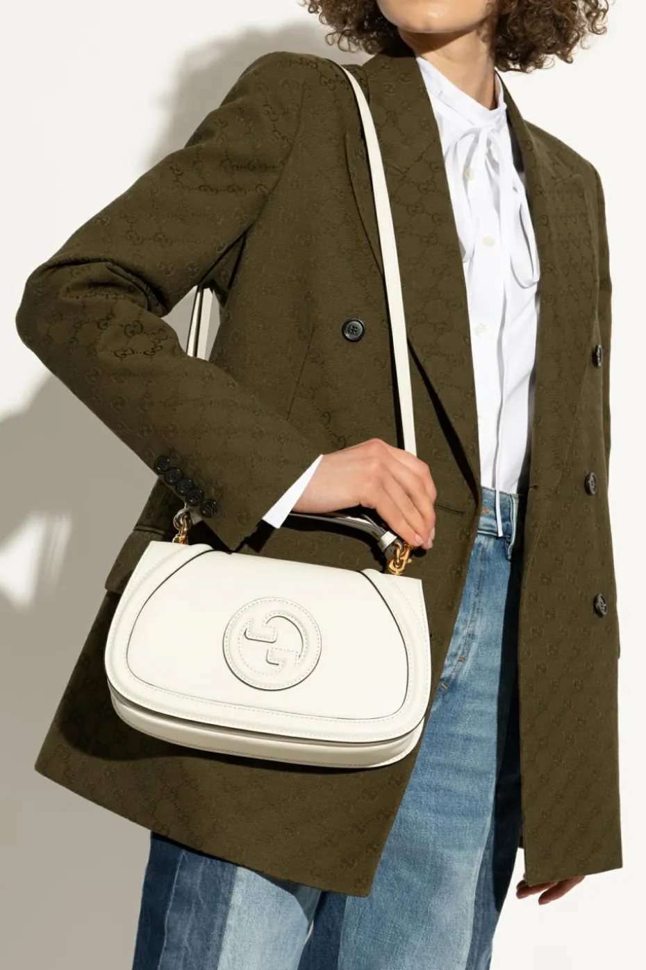 Gucci BIAŁY Torba do ręki `Blondie Medium`
