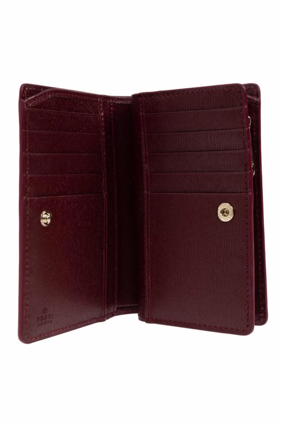 Gucci BORDO Skórzany portfel z logo