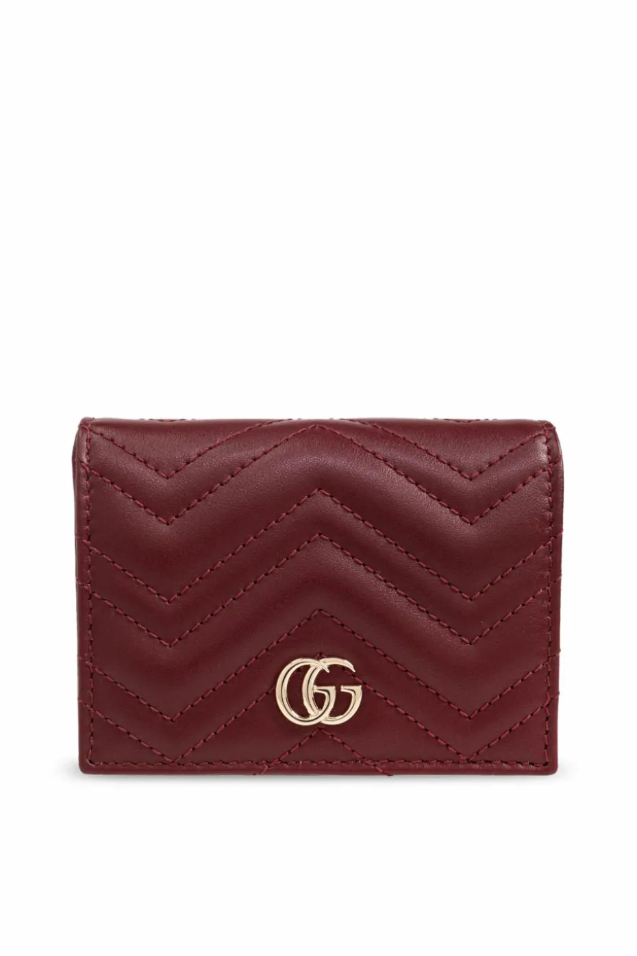 Gucci BORDO Skórzany portfel z logo