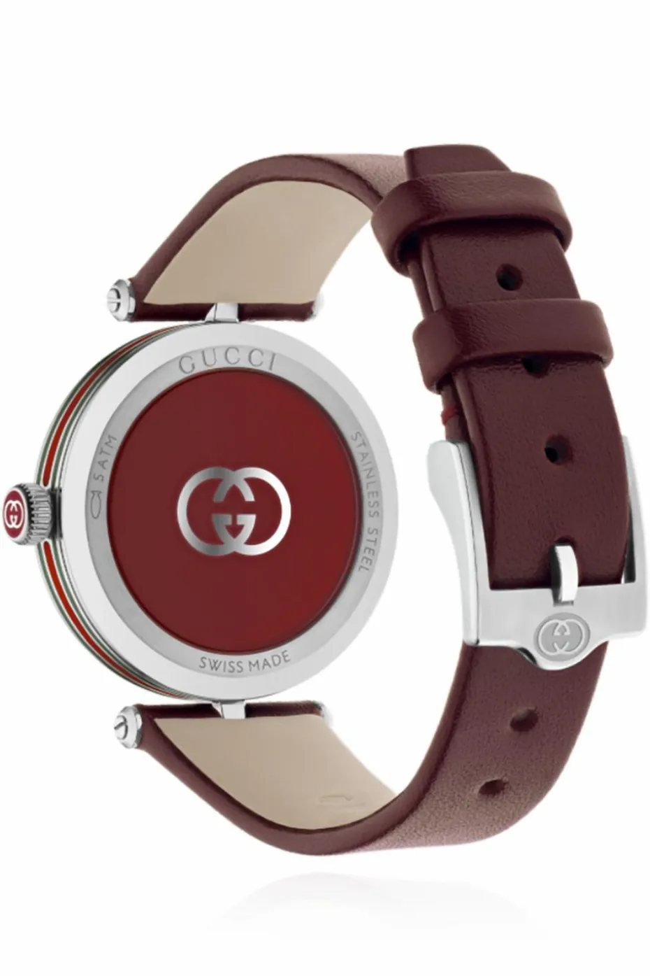 Gucci BORDO Zegarek na skórzanym pasku