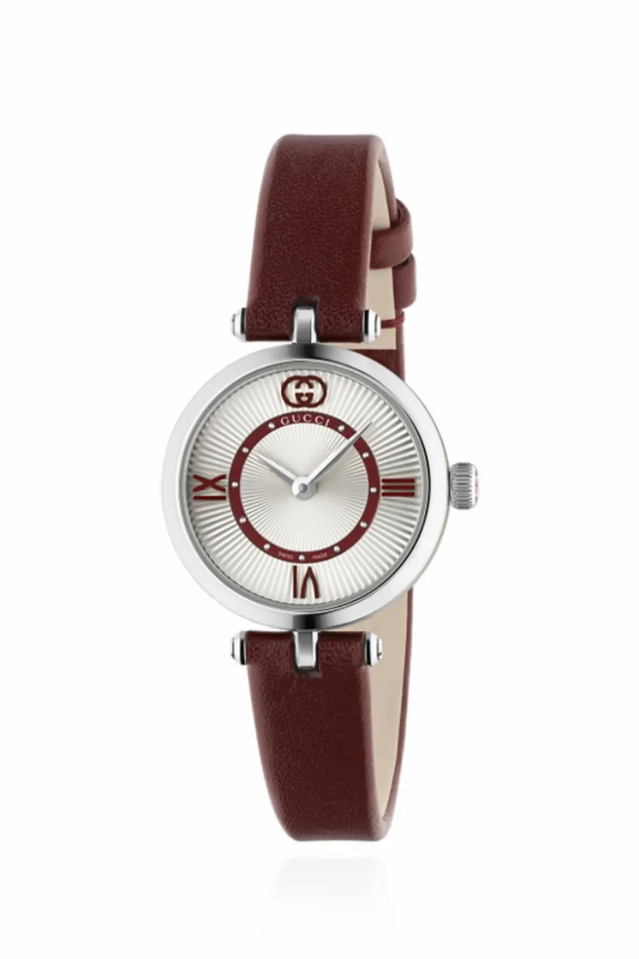 Gucci BORDO Zegarek na skórzanym pasku