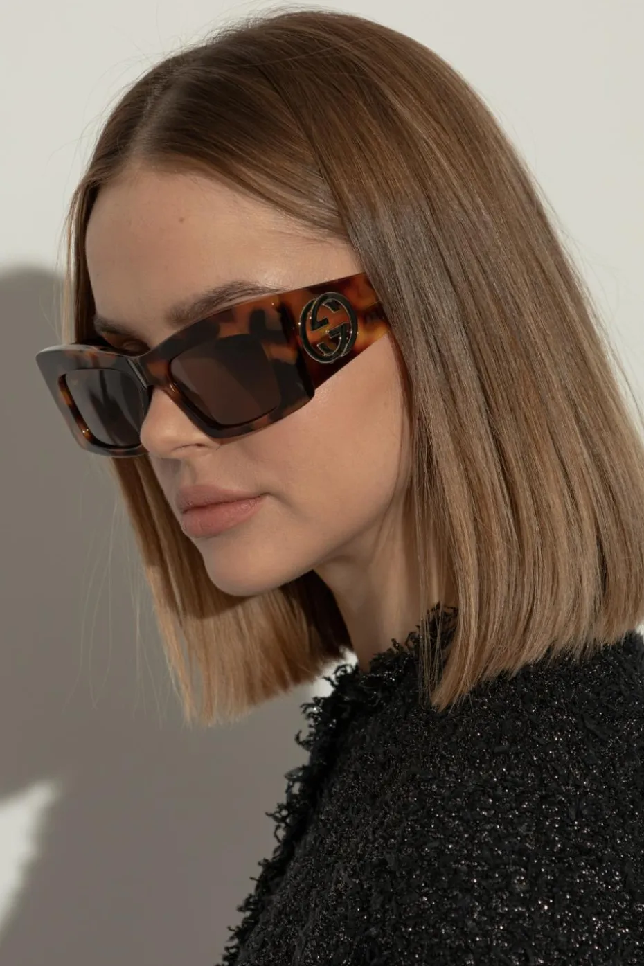 Gucci BRĄZOWY Okulary przeciwsłoneczne