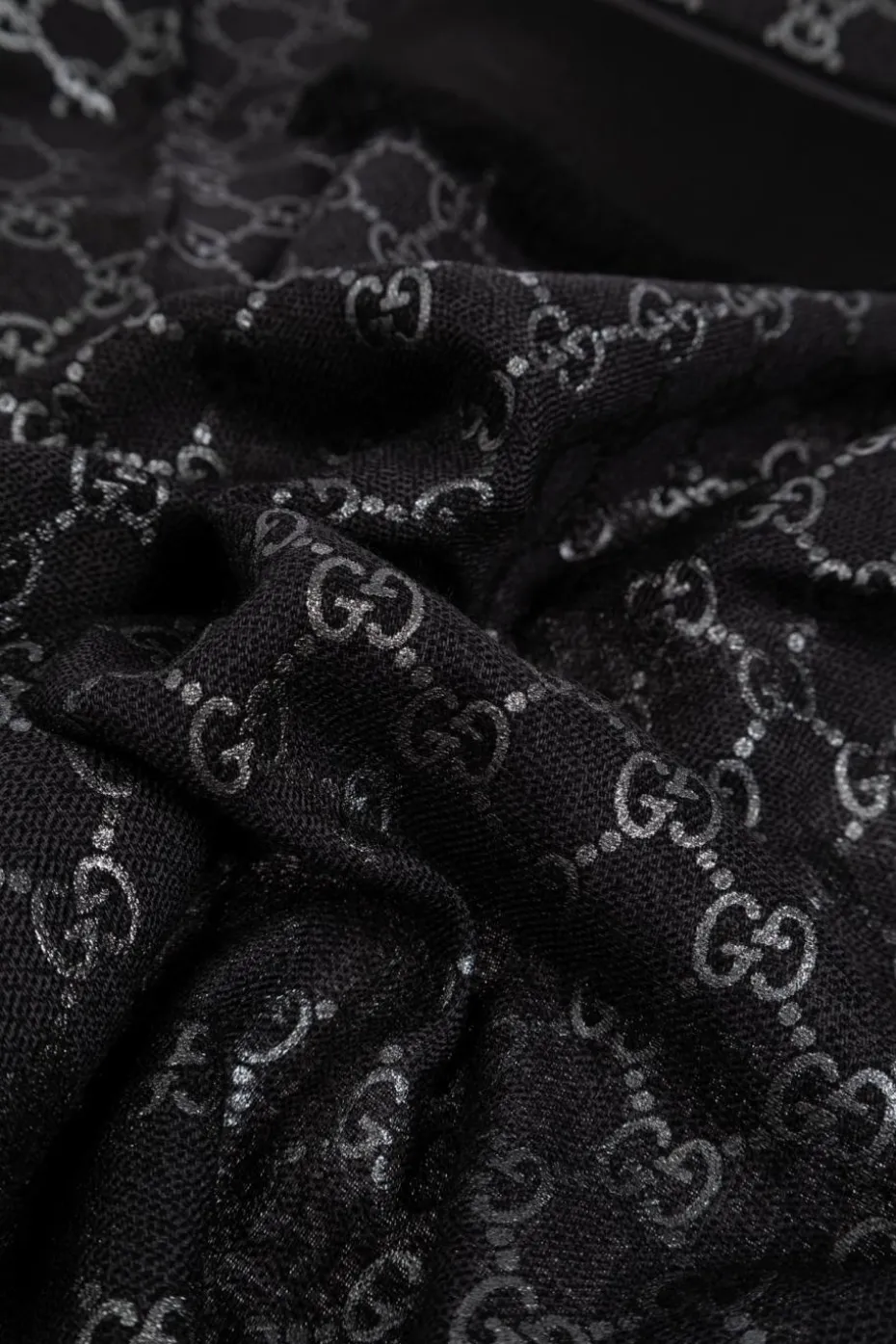 Gucci CZARNY Chusta z monogramem