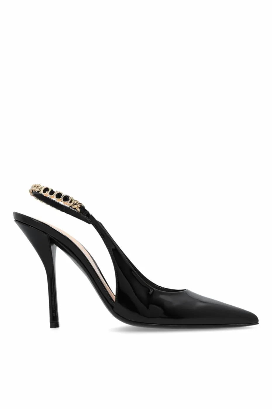 Gucci CZARNY Lakierowane buty na obcasie ‘Signoria’