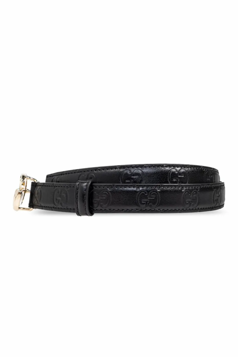 Gucci CZARNY Pasek z logo