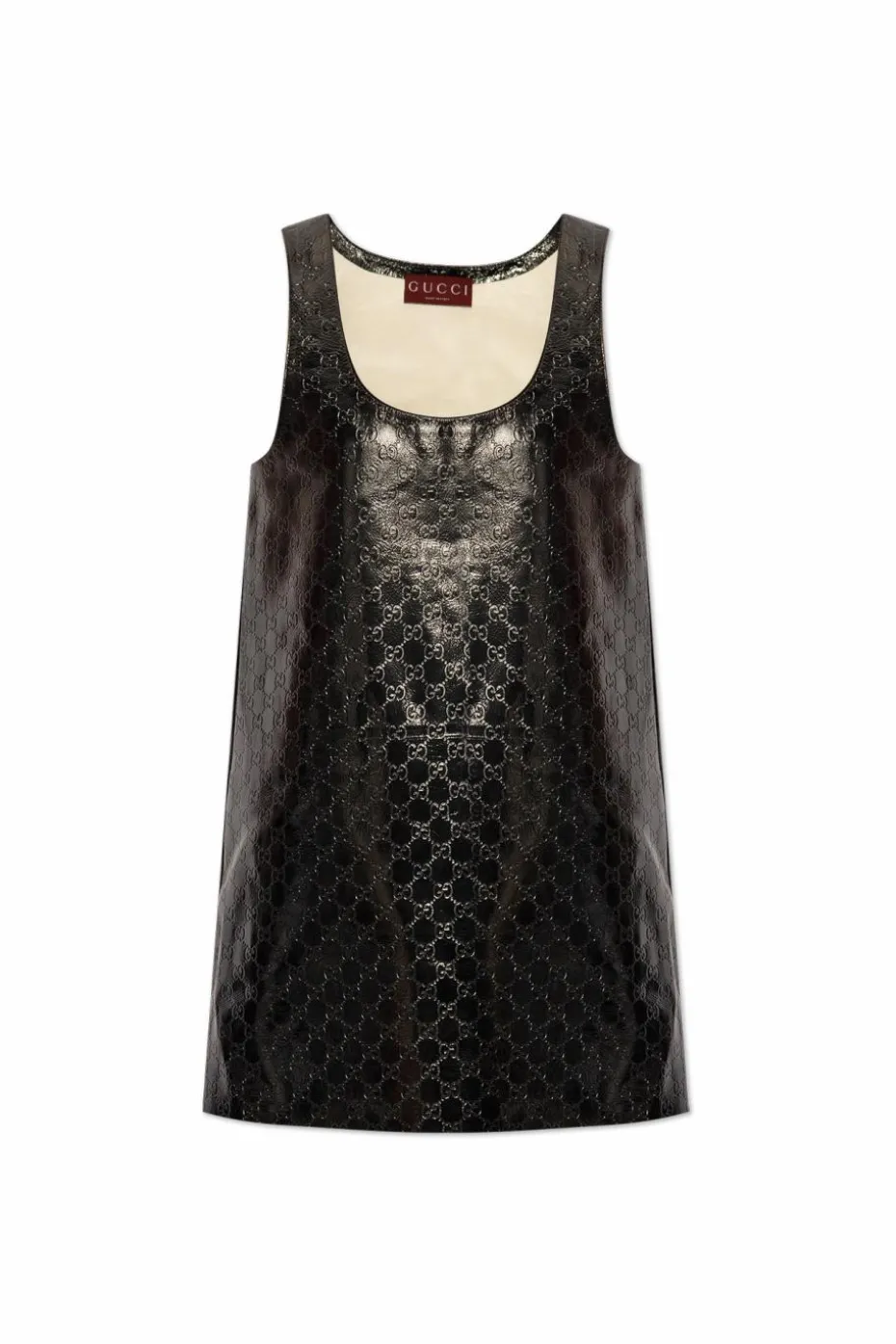 Gucci CZARNY Skórzana sukienka