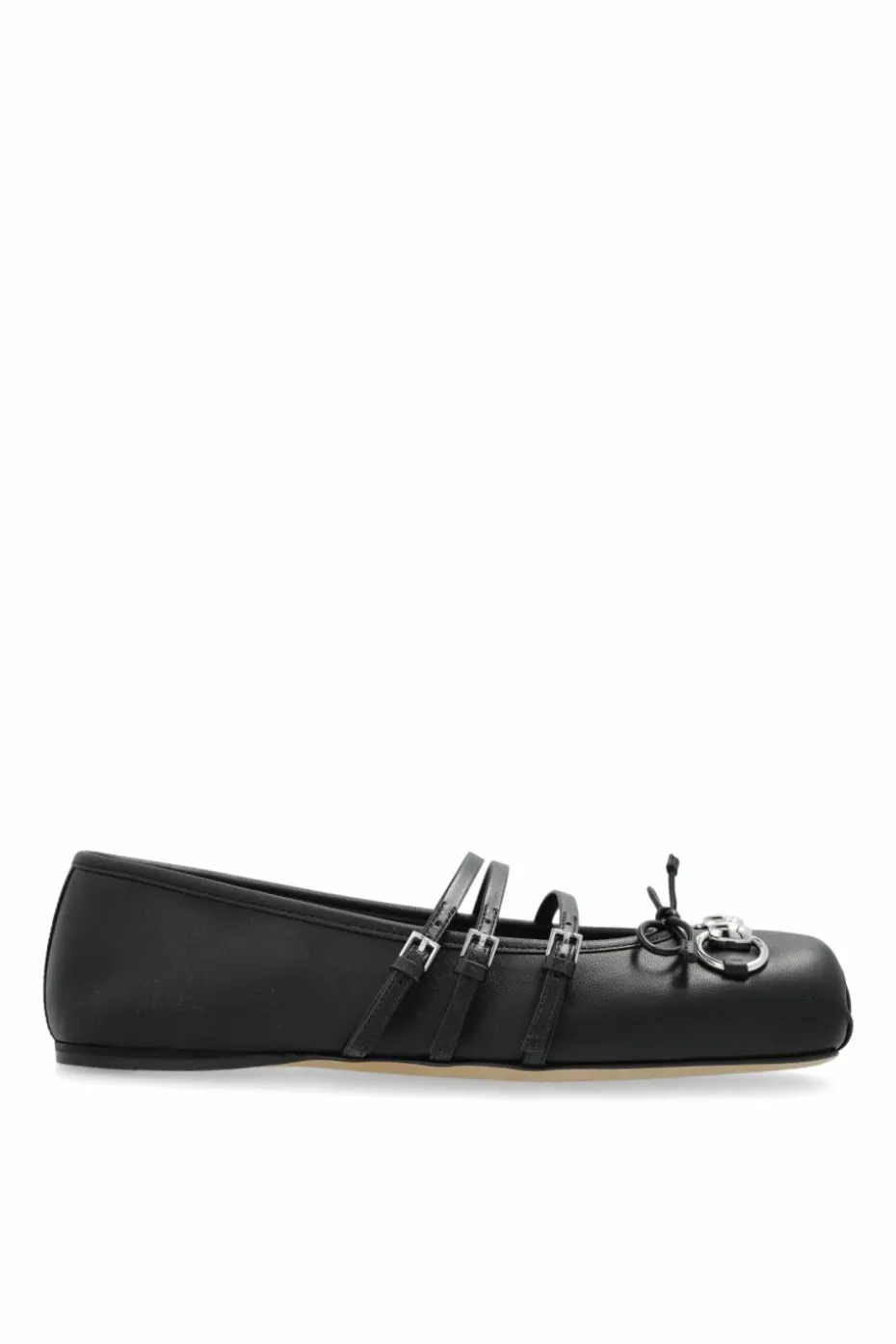 Gucci CZARNY Skórzane baleriny