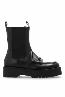 Gucci CZARNY Skórzane buty ‘Betis Glamour’