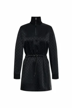 Gucci CZARNY Sukienka z logo