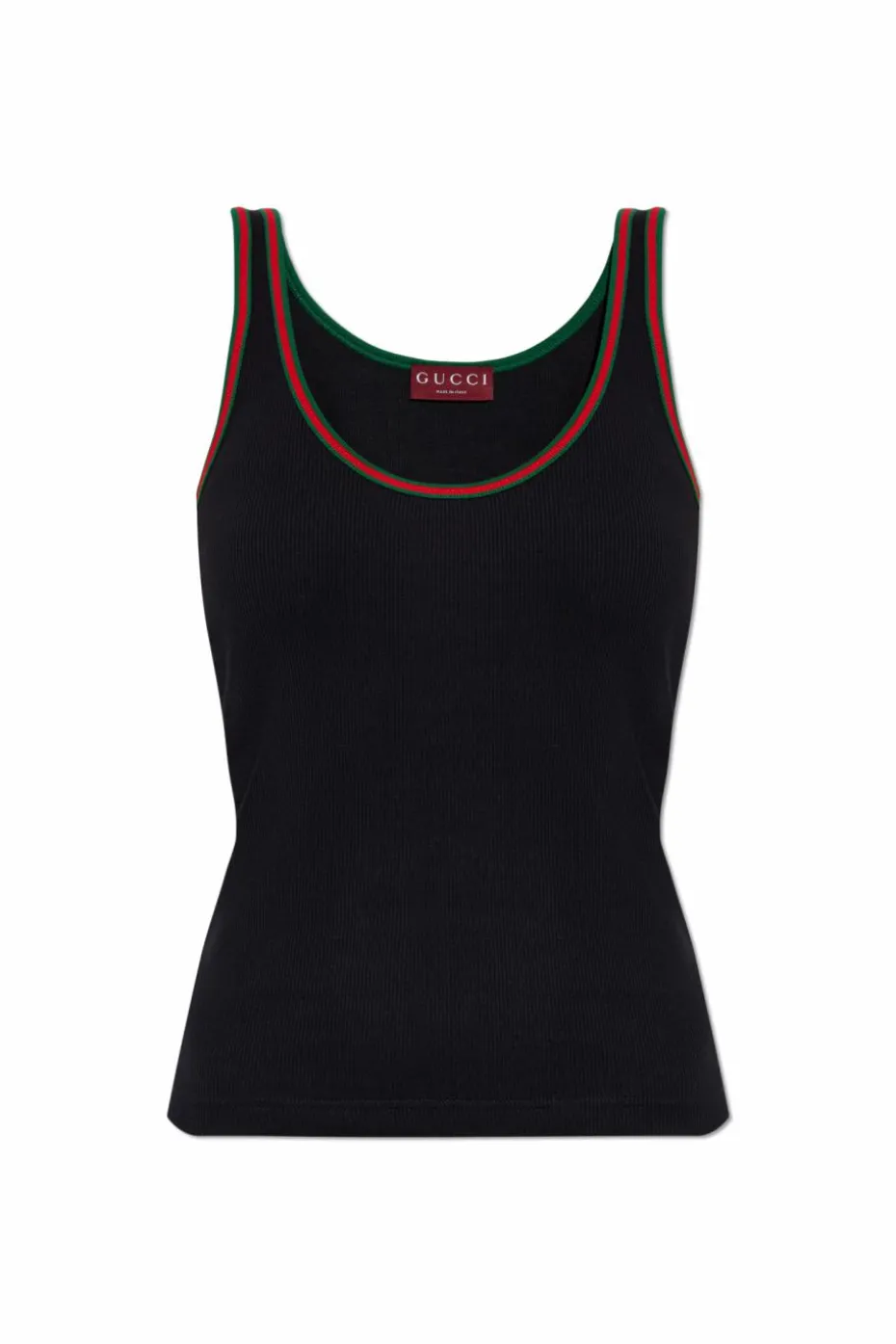Gucci CZARNY Top z charakterystycznym paskiem `Web`