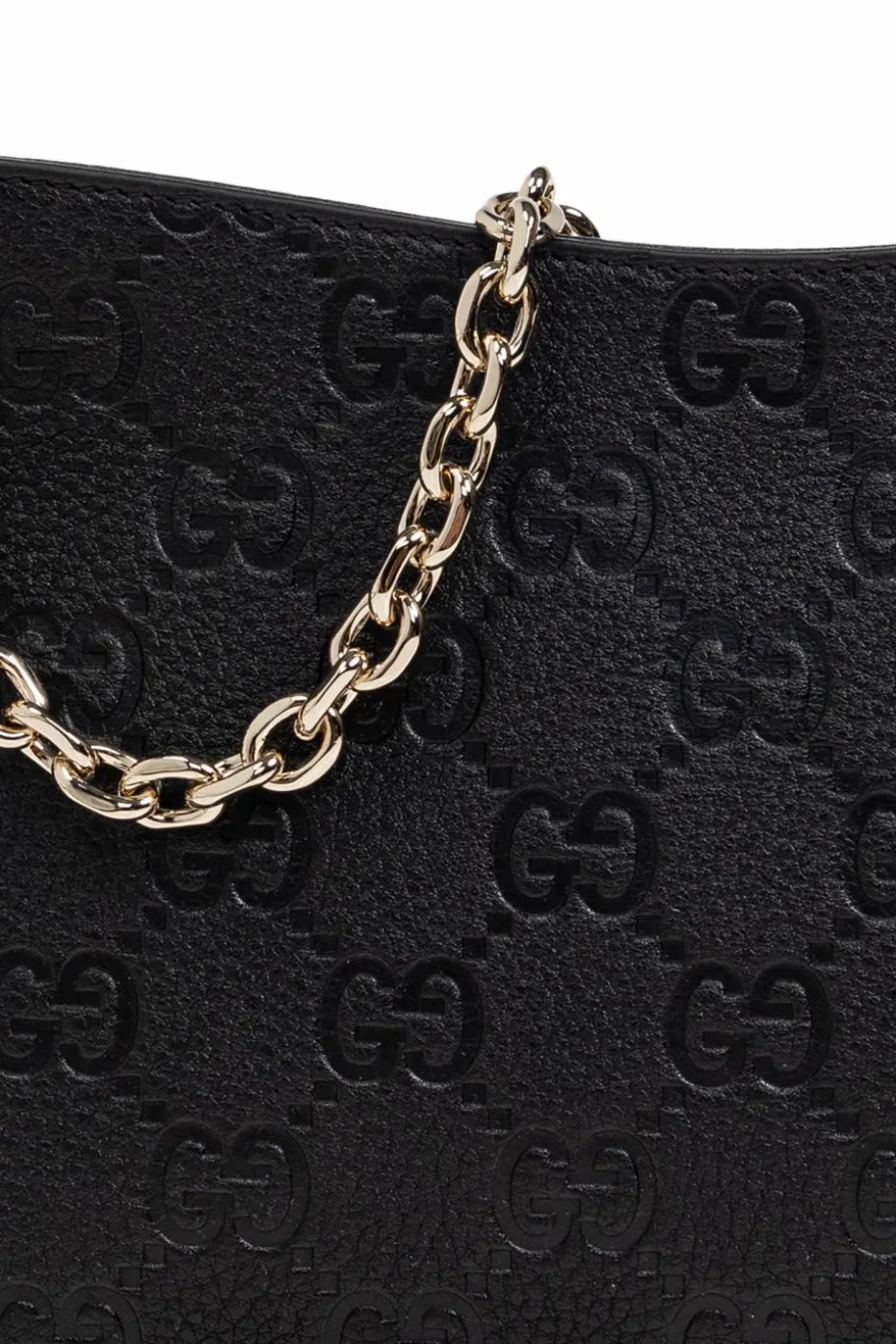 Gucci CZARNY Torba do ręki `GG Emblem`