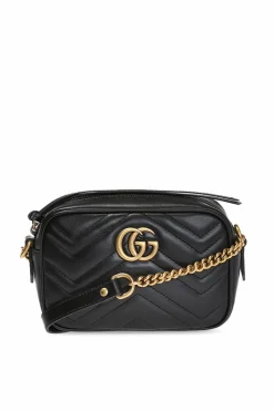 Gucci CZARNY Torba na ramię 'GG Marmont'
