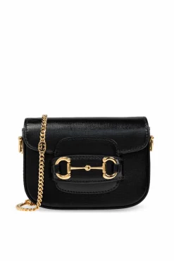 Gucci CZARNY Torba na ramię `Horsebit 1955 Super Mini`