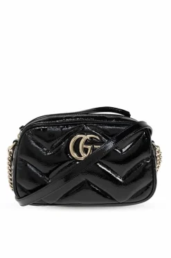 Gucci CZARNY Torba na ramię `Small GG Marmont`