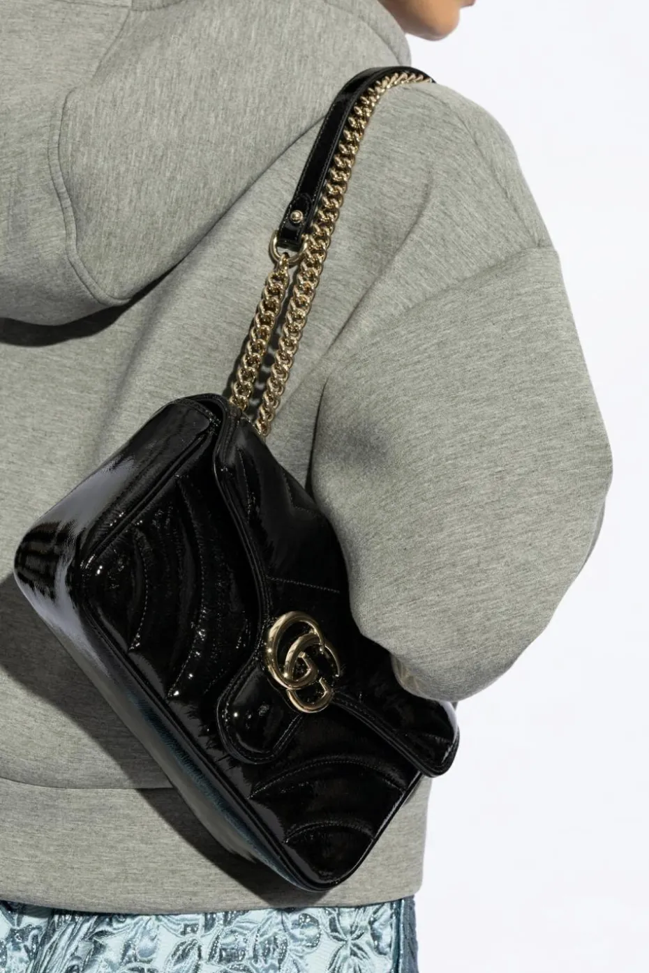 Gucci CZARNY Torba na ramię `GG Marmont Small`