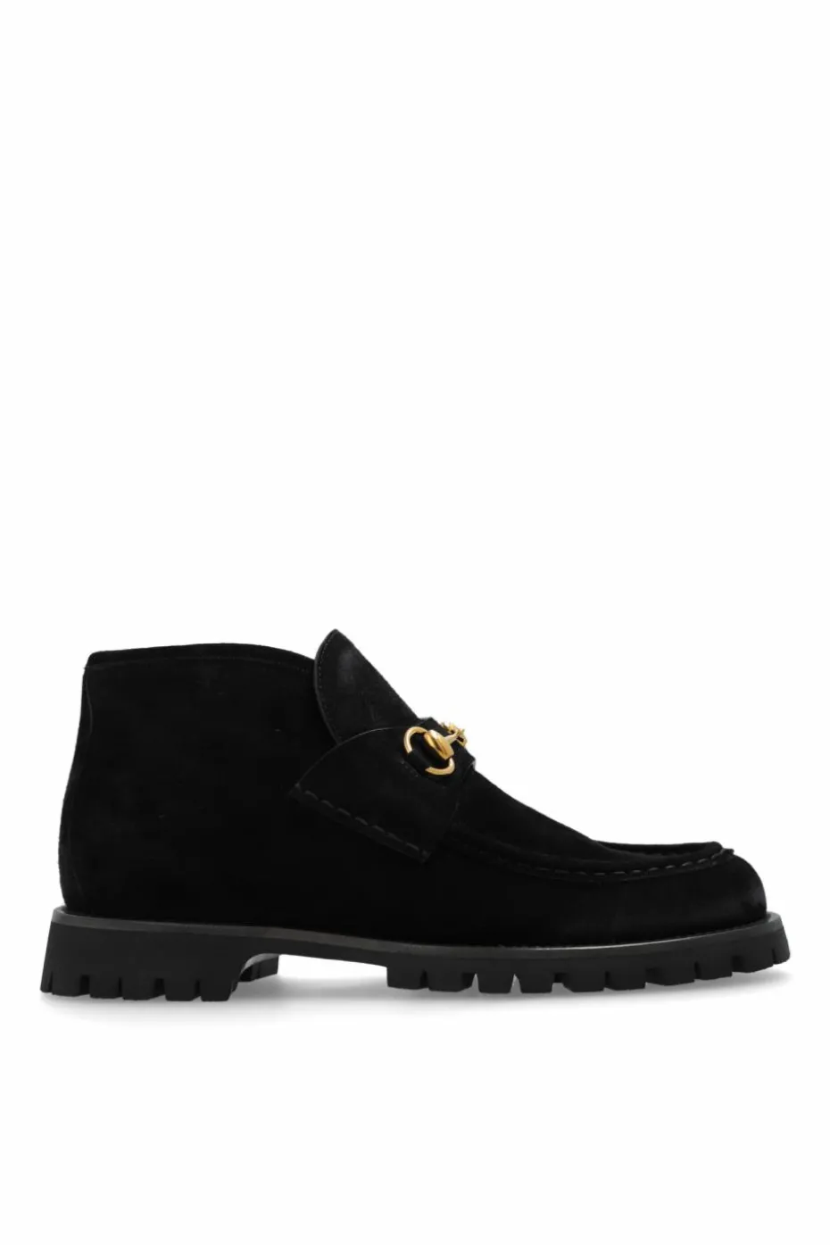 Gucci CZARNY Zamszowe botki `Horsebit`