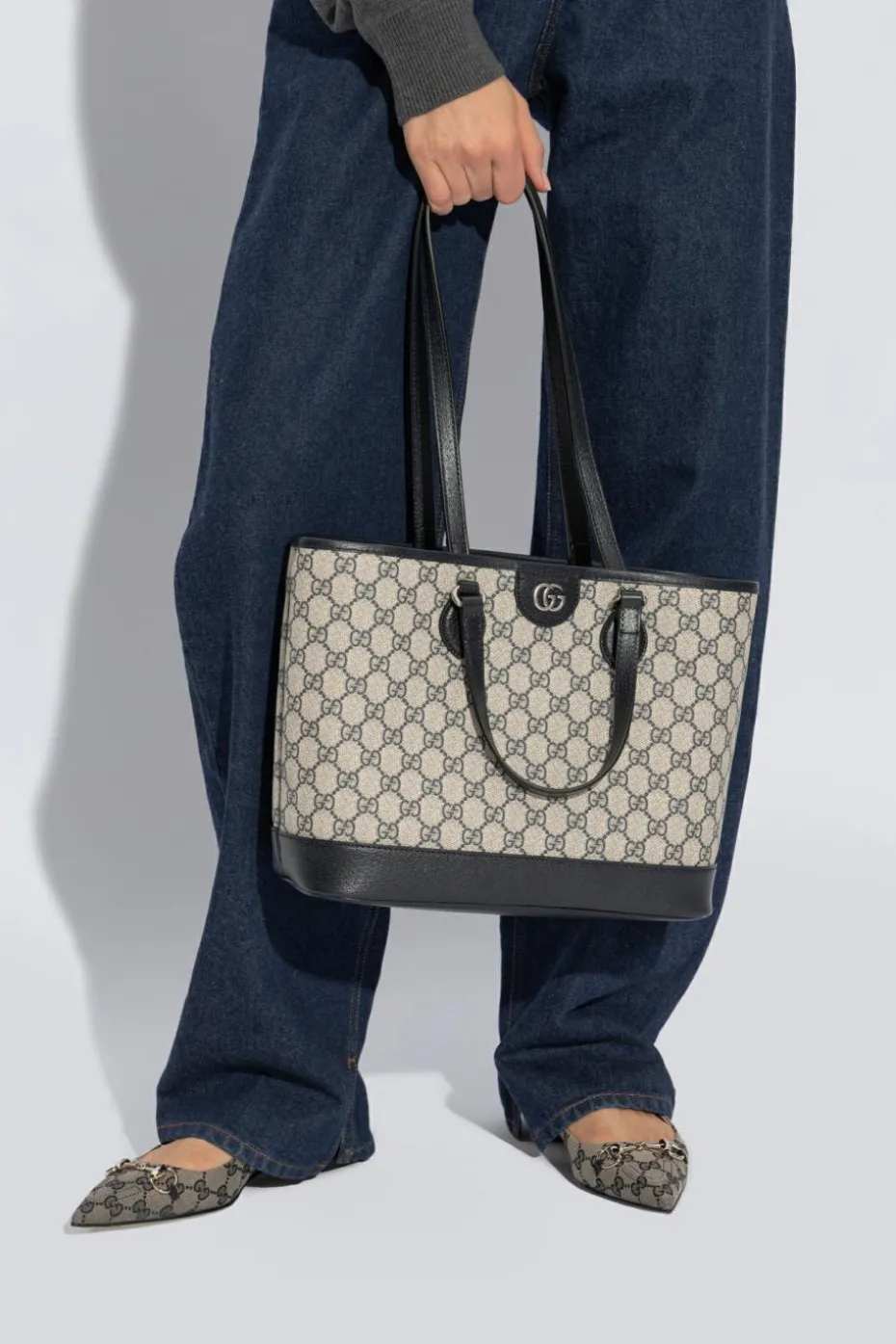Gucci GRANATOWY Torba ‘Ophidia Mini’ typu ‘shopper’