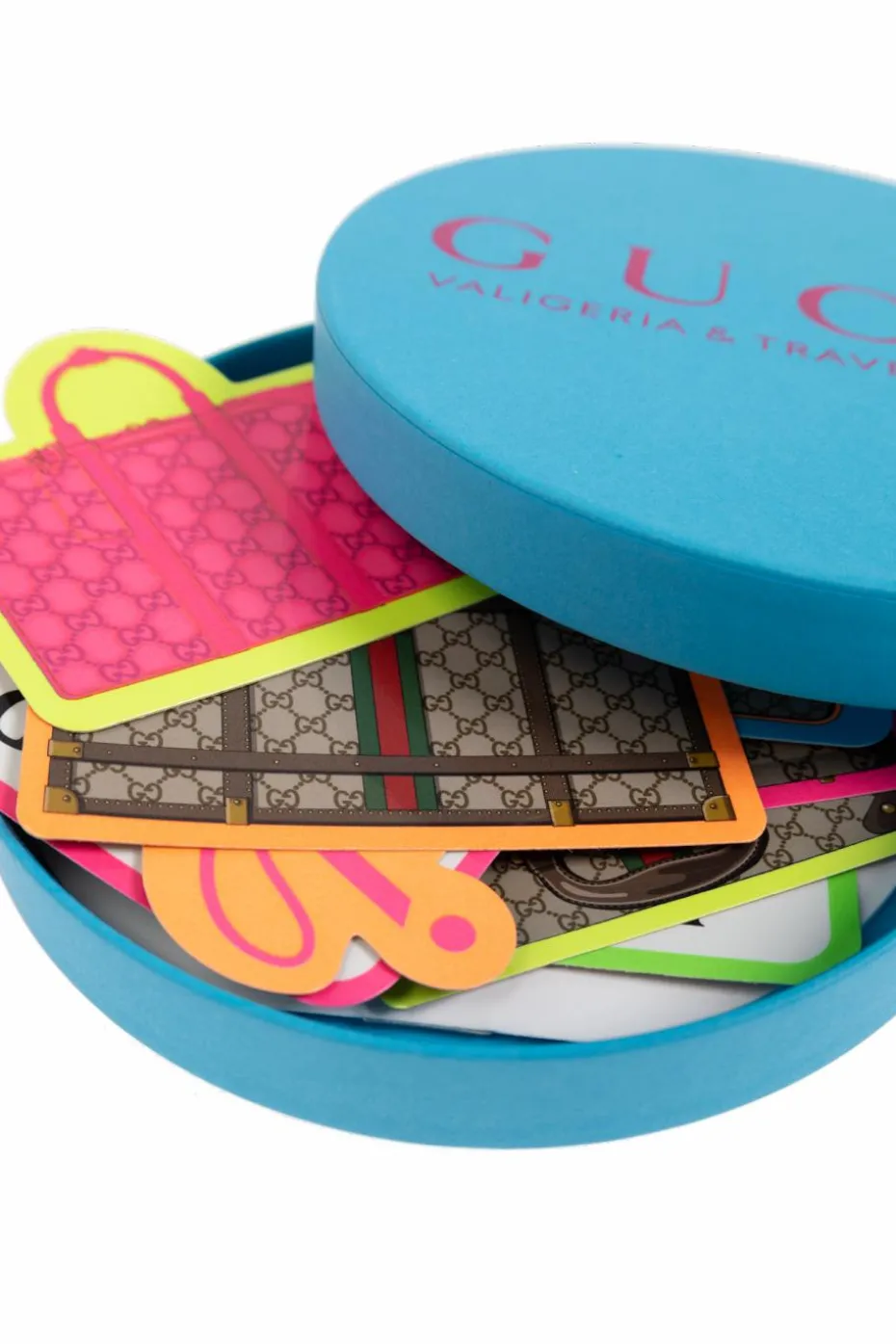 Gucci MULTIKOLOR Zestaw dziesięciu naklejek na walizkę