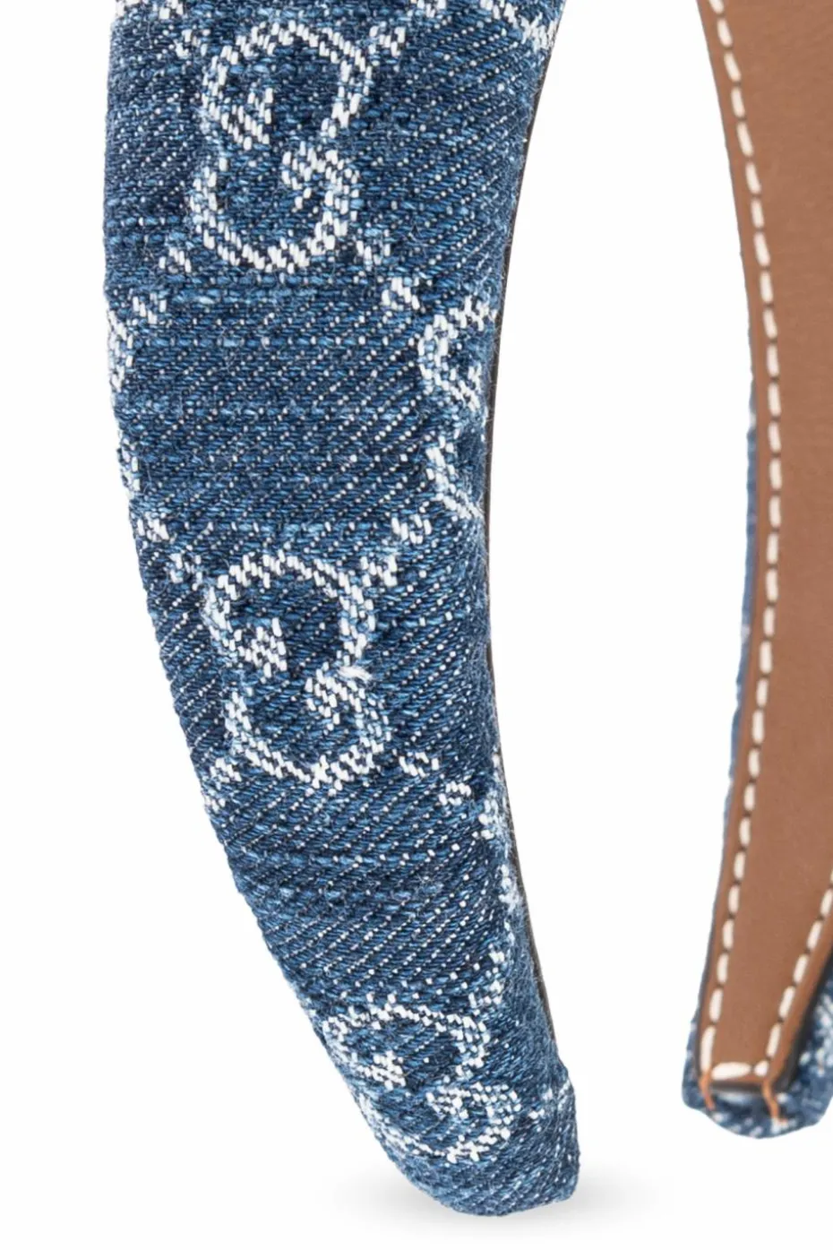 Gucci NIEBIESKI Jeansowa opaska na głowę