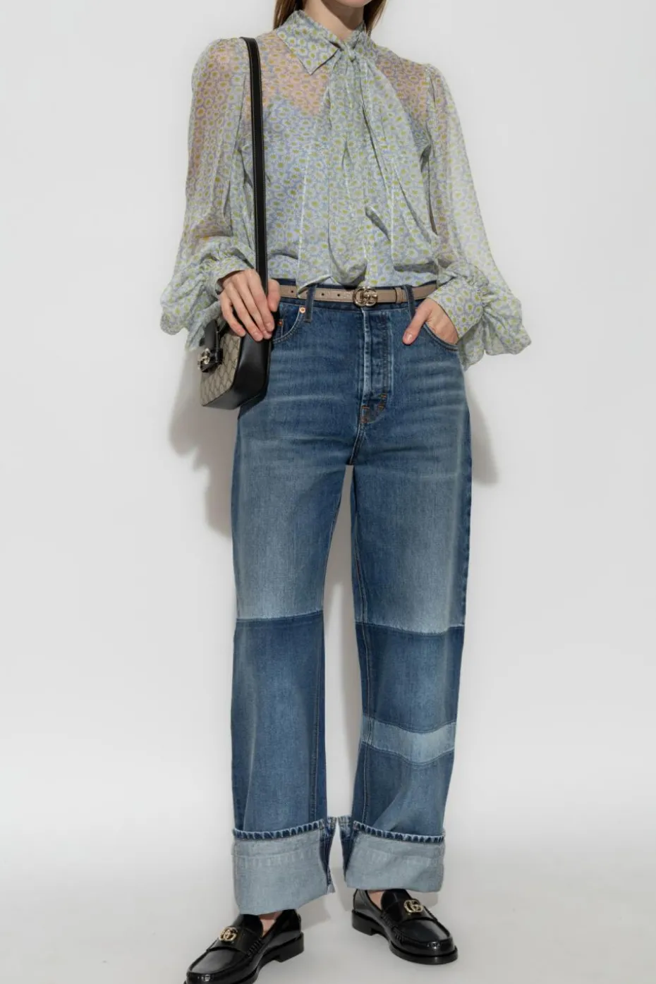 Gucci NIEBIESKI Jeansy z logo