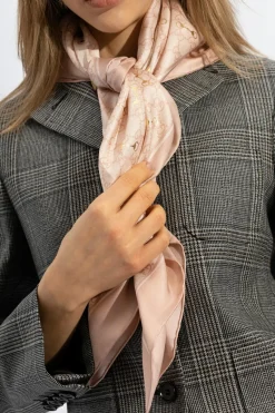 Gucci RÓŻOWY Jedwabna chusta