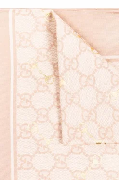 Gucci RÓŻOWY Jedwabna chusta
