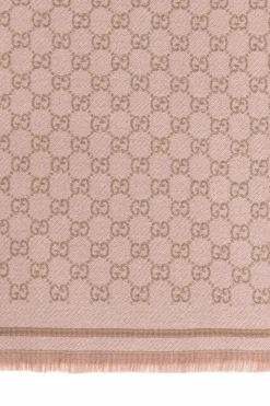 Gucci RÓŻOWY Szal z monogramem