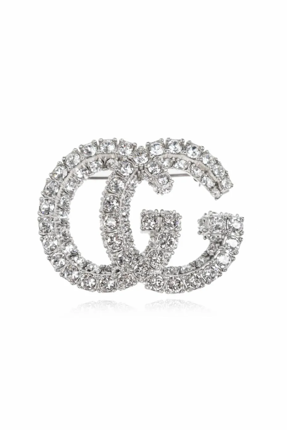 Gucci SREBRNY Broszka w kształcie logo