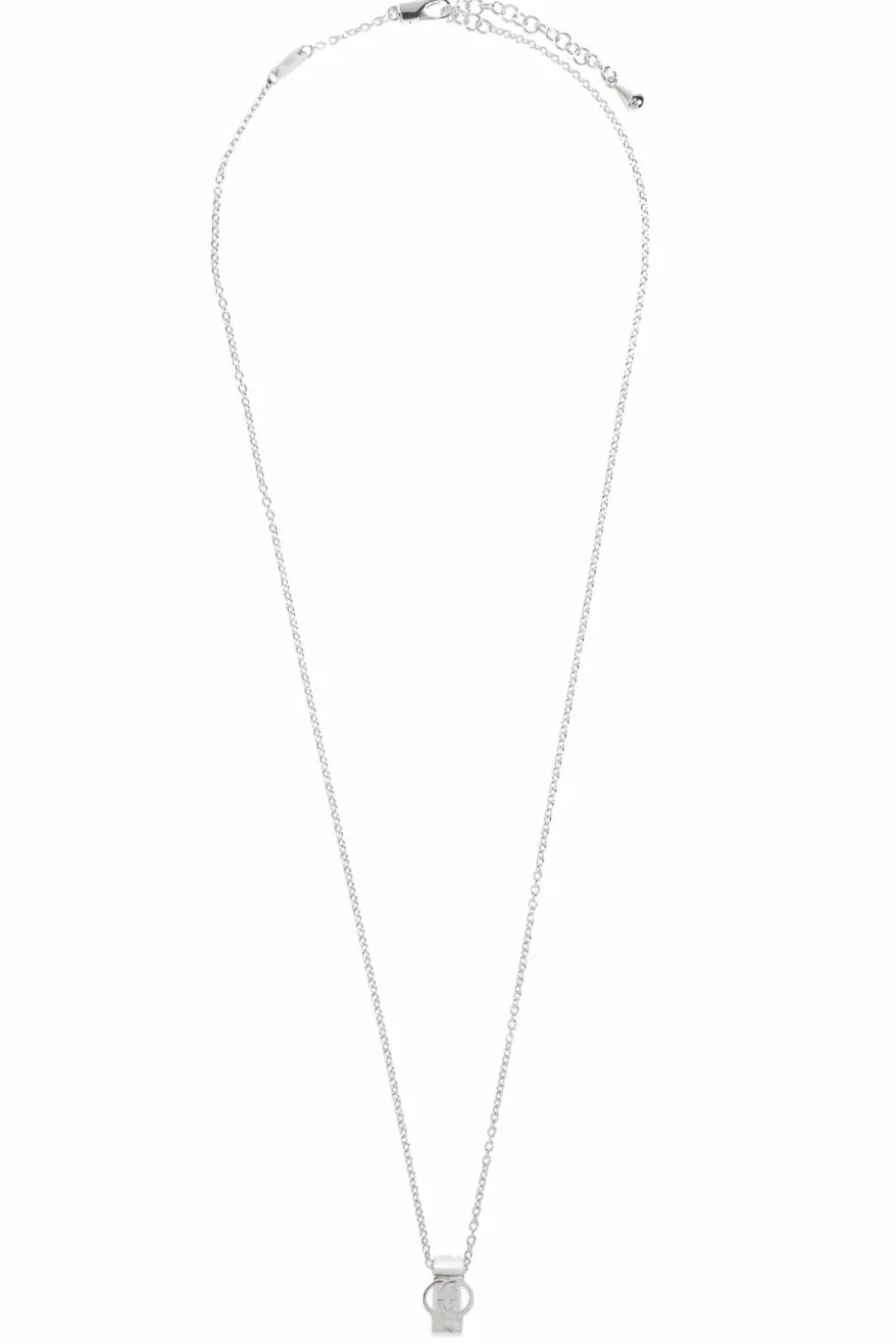 Gucci SREBRNY Srebrny naszyjnik z zawieszką w kształci logo