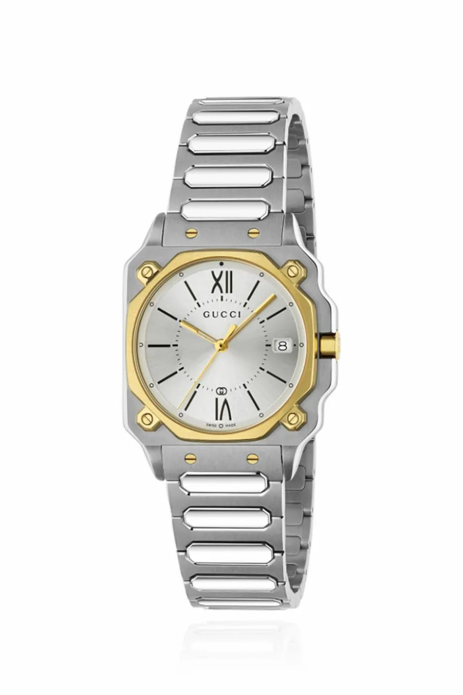 Gucci SREBRNY Zegarek `G-Flat`